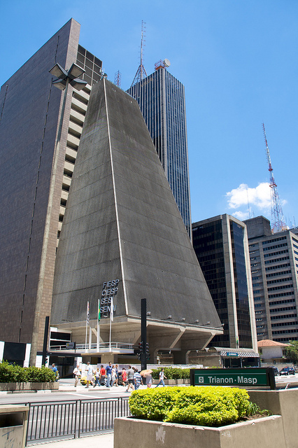 Buildings near Paulista Avenue, in Sao Paulo, Brazil (Brasil) - a