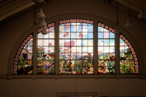 One of the stained glass windows by artist Conrado Sorgenicht. Photo: Tadeu Pereira.