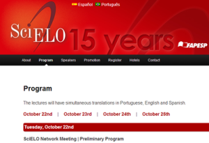 SciELO 15 Years Conference Program
