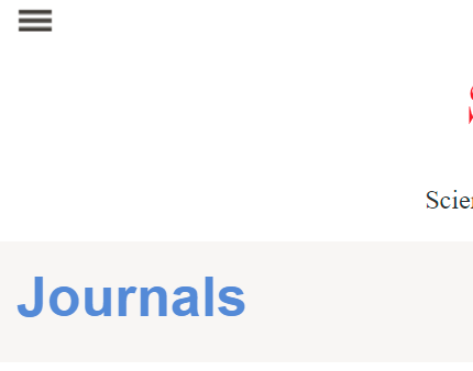 Detail screenshot of the title "Periodicals" on the home page of a journal indexed on the SciELO Brazil Collection website in the version before the adjustments.