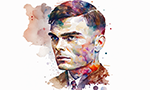 Watercolor of Alan Turing generated by Midjourney AI