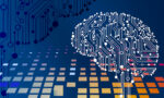 Digital illustration showing a representation of a brain made up of circuits.