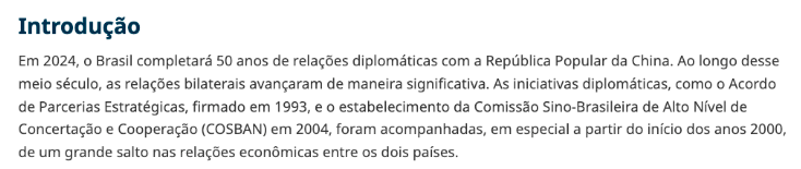 Descrição da imagem: Captura de tela de um parágrafo da seção "Introdução" de um artigo no site da Coleção SciELO Brasil após os ajustes. O tamanho do texto e as entrelinhas estão maiores.