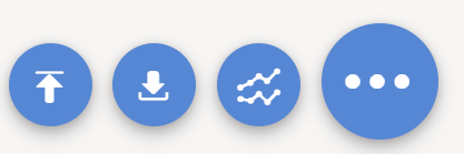 Captura de tela do menu de navegação flutuante presente nos artigos do site da Coleção SciELO Brasil na versão antes dos ajustes. Os botões estão em cor azul em um tom mais claro, com pouco contraste com o fundo onde os botões se encontram. Metade dos botões está à frente de um fundo cinza claro e a outra metade de um fundo branco.