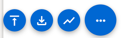 Captura de tela do menu de navegação flutuante presente nos artigos do site da Coleção SciELO Brasil na versão após os ajustes. Os botões estão em cor azul em um tom mais escuro, com maior contraste com o fundo onde os botões se encontram. Todos os botões estão à frente de um fundo branco. Os ícones dentro de cada botão estão mais simplificados em relação aos ícones da versão anterior.